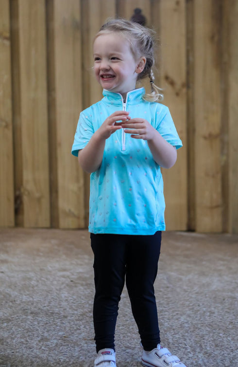 BARE Babes Quarter Zip Shirt - Princess Teal